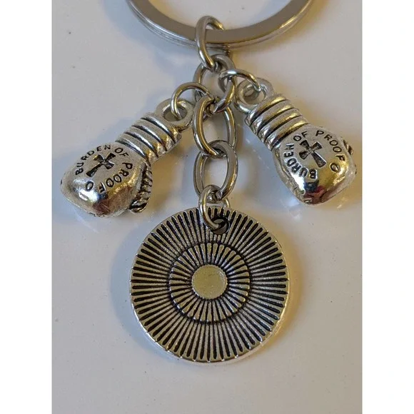 4/$20 Motivation Never Give Up boxing boxer Cabochon Charms Silver Keychain Gift - Picture 3 of 3